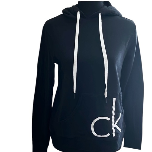 Calvin Klein Other - Calvin Klein Sleepwear Black Hoodie with White Graphics Size S